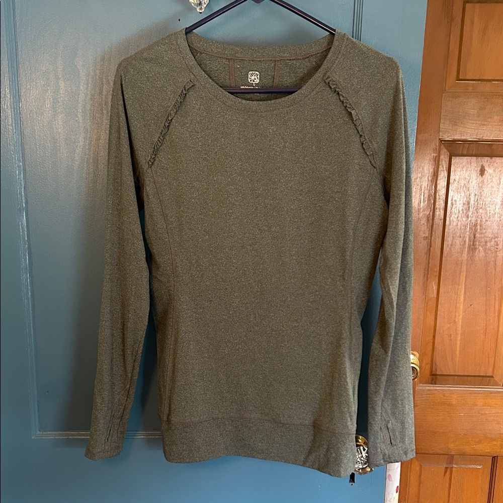 Casual Grey Long Sleeve Top